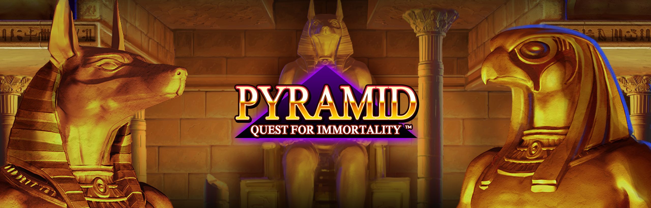 Pyramid Quest for Immortality spilleautomat fra NetEnt - egyptisk tema med farao og avalanche